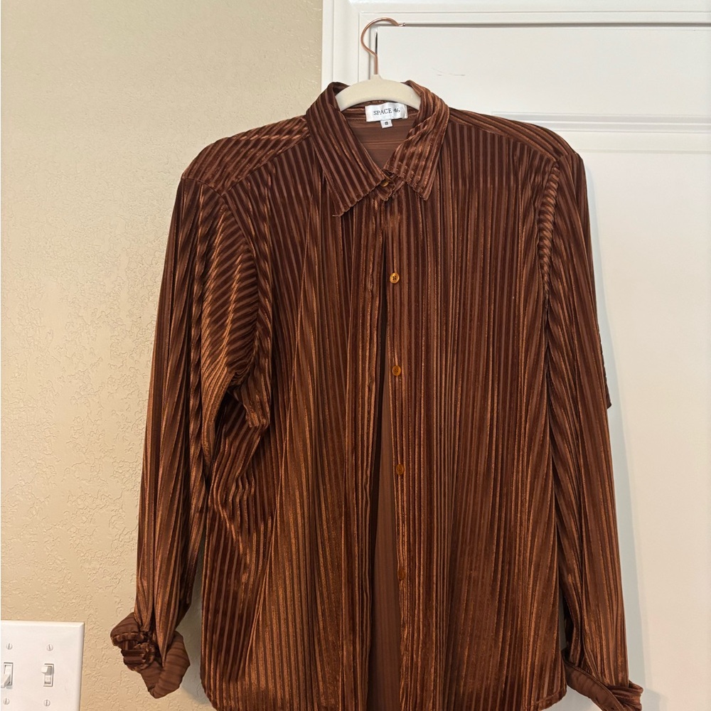 Brown Velvet Shirt
